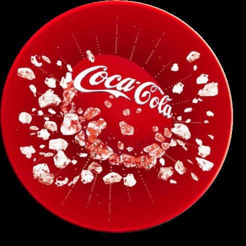 Круглая столешница Werzalit (70 см) Cola печать Красный Круглая столешница Werzalit (70 см) Cola печать Красный