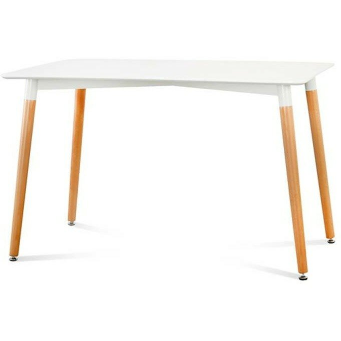Стол обеденный Stool Group Oslo 120*80, белый столешница МДФ ножки массив дерева Стол обеденный Stool Group Oslo 120*80, белый столешница МДФ ножки массив дерева