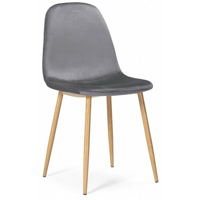 Стул на металлокаркасе Lilu dark grey / wood Стул на металлокаркасе Lilu dark grey / wood