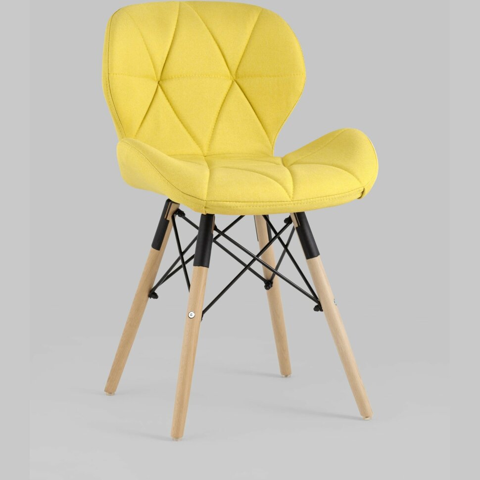 Стул Stool Group для кухни Бон рогожка желтый ножки дерево 4шт Стул Stool Group для кухни Бон рогожка желтый ножки дерево 4шт