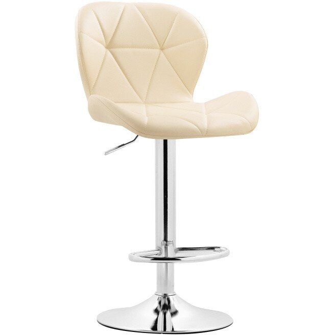 Барный стул Trio beige / chrome Барный стул Trio beige / chrome