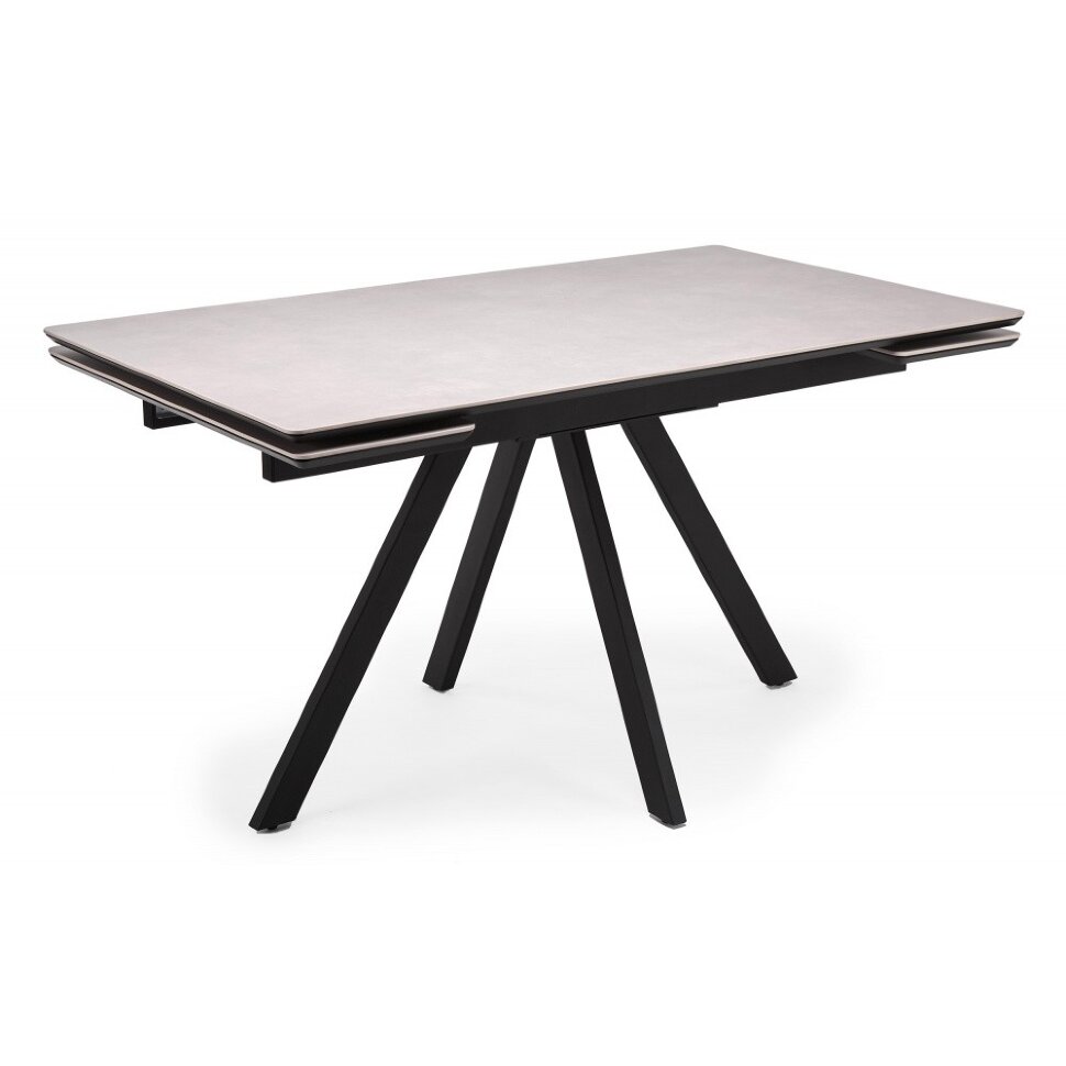 Керамический стол Вилли 140(200)х80 carmen light grey / черный Керамический стол Вилли 140(200)х80 carmen light grey / черный