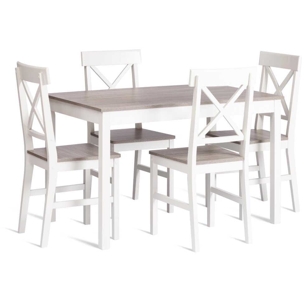 Обеденный комплект Хадсон (стол + 4 стула)/ Hudson Dining Set (mod.0104) Обеденный комплект Хадсон (стол + 4 стула)/ Hudson Dining Set (mod.0104)