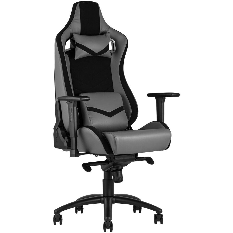 Игровое кресло Stool Group компьютерное TopChairs Racer Premium серое геймерское Игровое кресло Stool Group компьютерное TopChairs Racer Premium серое геймерское