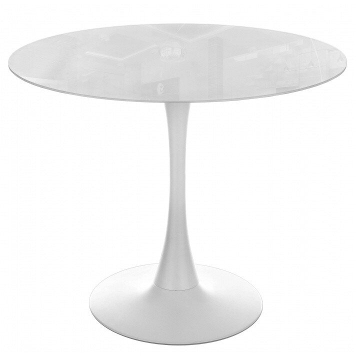 Стол стеклянный Tulip 90 super white glass Стол стеклянный Tulip 90 super white glass