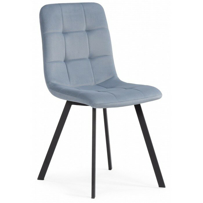Стул на металлокаркасе Bruk light blue / black Стул на металлокаркасе Bruk light blue / black