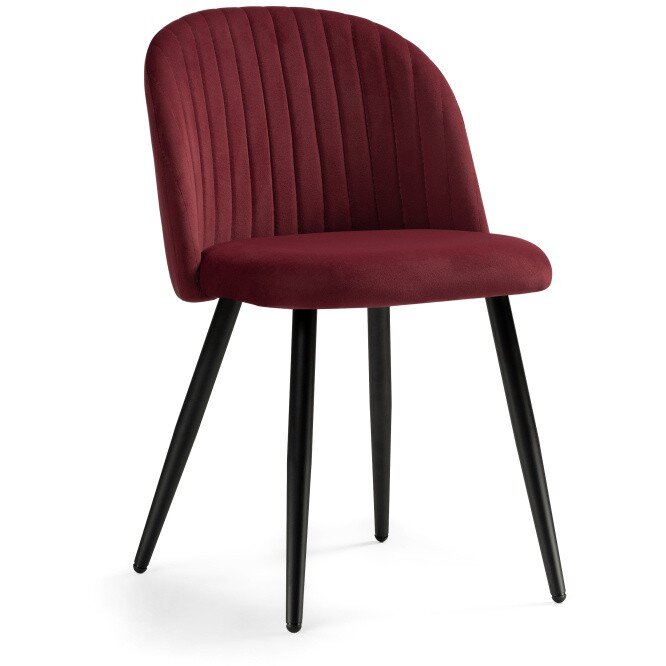 Стул на металлокаркасе Gabi 1 wine red / black Стул на металлокаркасе Gabi 1 wine red / black