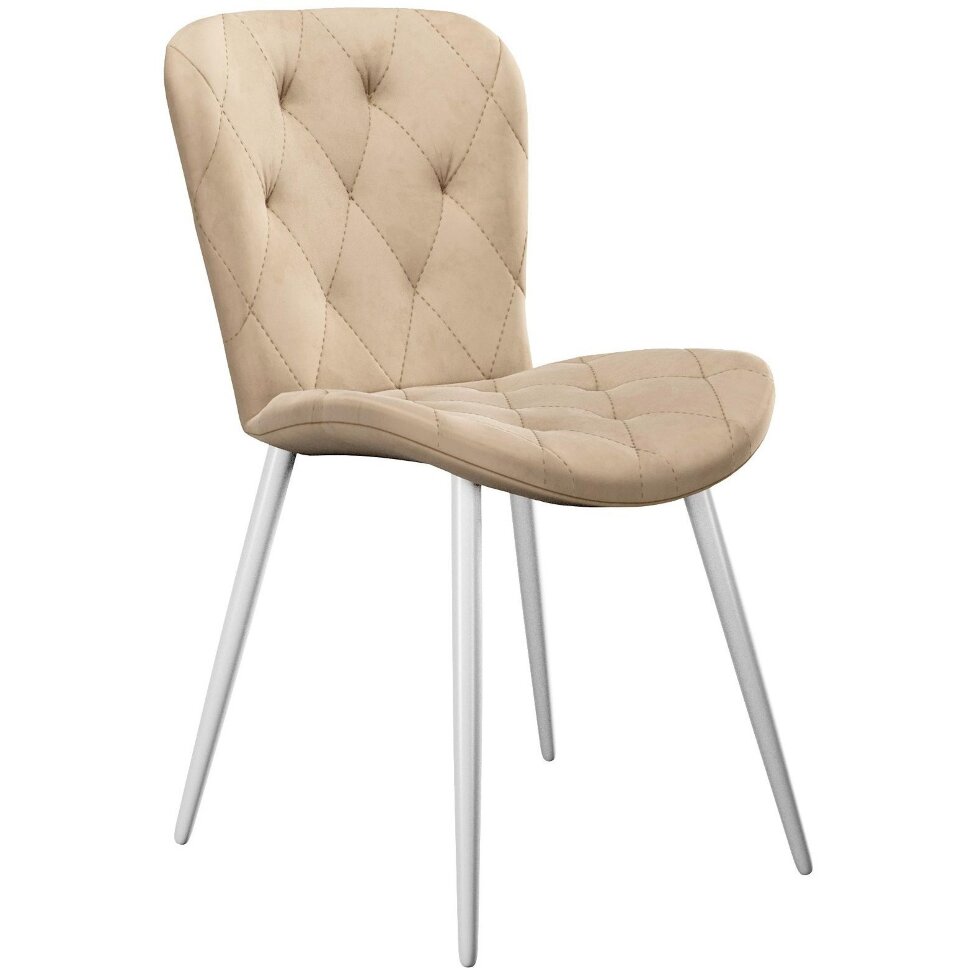 Стул DikLine 303 B03 BEIGE, ножки белые Стул DikLine 303 B03 BEIGE, ножки белые