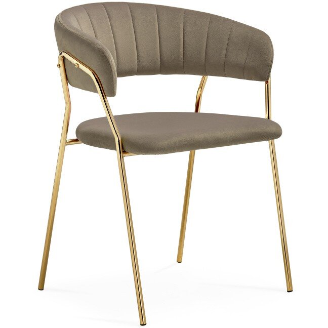 Стул на металлокаркасе Kamelia 1 cappuccino / gold Стул на металлокаркасе Kamelia 1 cappuccino / gold